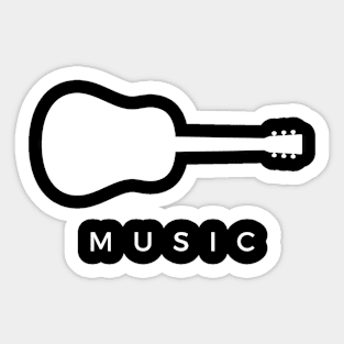 Music Acoustic Guitar Sticker